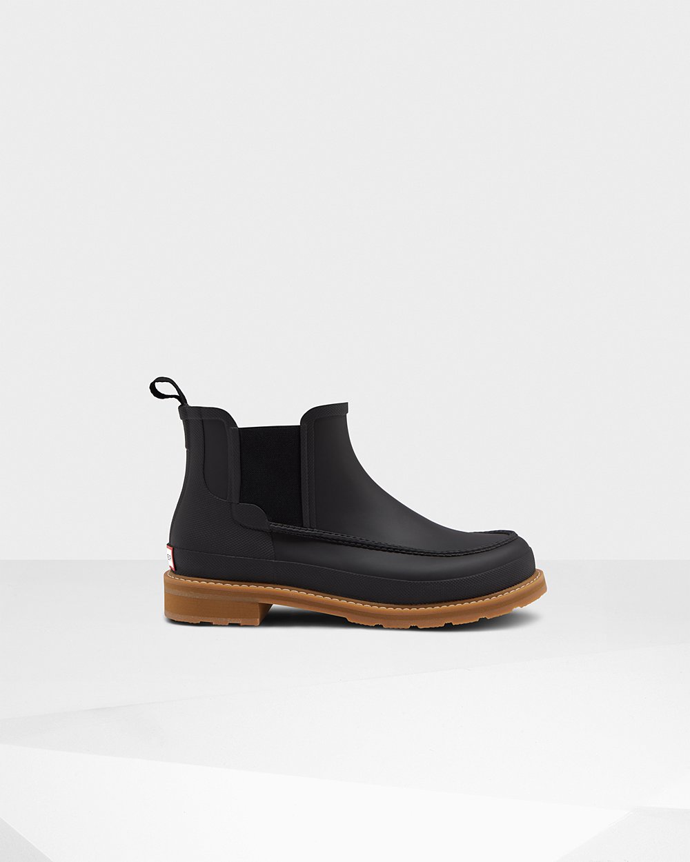 Mens Hunter Chelsea Boots Black - Original Moc Toe - 0519748-FV